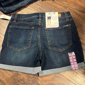 Seven7 Dark Blue Jean Shorts